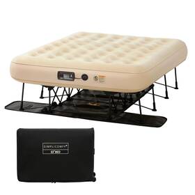 Simpli Comfy 500081140036 Queen Ez Bed With Built-in Frame Pump And Wheeled Case Air Mattress For Gue