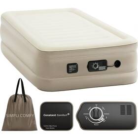 Simpli Comfy 500081140296 Inflatable Twin Air Mattress With Built In Dual Pump Choose Your Firmness Lev