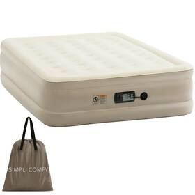 Simpli Comfy 500081140692 Inflatable 18 Inch Queen Air Mattress With Built In Pump Self Inflating Blow Up D