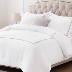 Sleep Zone 840199205738 Luxury Hotel Bedding Comforter Set 3-piece Machine Washable Light