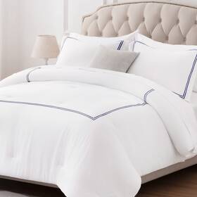 Sleep Zone 840199205752 Luxury Hotel Bedding Comforter Set 3-piece Machine Washable Light