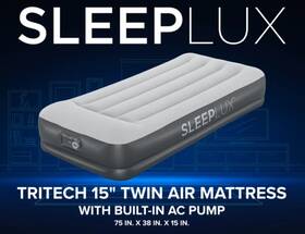67790e Sleeplux This Is A New Twin Size Raised Air Mattress - 75.2 X 38.19 14