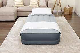 Sleeplux 821808042579 Durable Inflatable Air Mattress With Built-in Pump Pillow And Twin Sleeplux 821808042579 Durable Inflatable Air Mattress With Built-in Pump Pillow And Twin