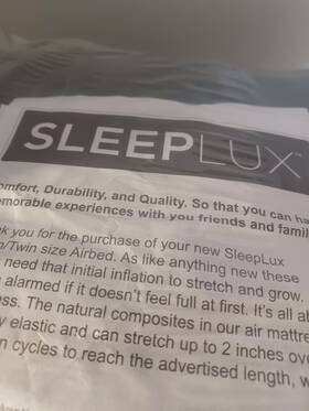 I0x60x20 Sleeplux Queen Inflatable Air Mattress With Ac Pump P3143 Comfort New/still N Rapper