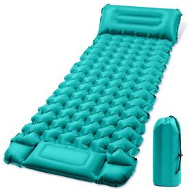 Slmiracle 799128871431 Single Portable Inflatable Outdoor Mattress Camping Sleeping Pad Pad