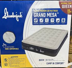 Slumberjack 047297006650 New Grand Mesa 15 Inch Air Mattress Built-in Removeable Pump Queen