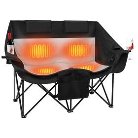 Sl-0806 Sobalai Heated Double No Battery Camping Chair Is Black