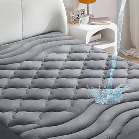 Aa1b3as21gqu Sonive Waterproof Mattress Protector Queen Topper With Deep Pocket U