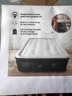 Soundasleep 850004417263 Dream Series Air Mattress Queen Size Black