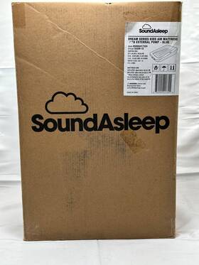 Soundasleep Products 313038920968 Dream Series Kids Air Mattress Blue With Pump Safety Bumpers