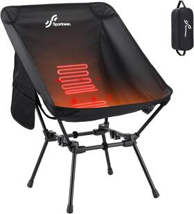 Ppc-06 Sportneer Heated Chairs Outdoor Sports Camping Chair With Usb Black