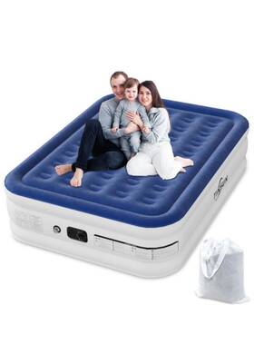 Sgq01 Spring Queen Elevated Air Mattress With Built In Pump Camping Home Travel 80 Inch L 60 W 18 H