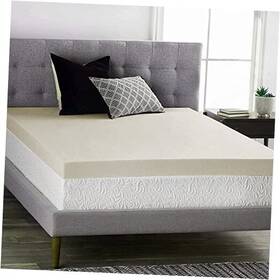 Spring Sleep 712190969448 2-inch Foam Topper Adds Comfort To Mattress Queen White Regular