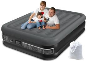Sprinq 745746390595 18 Inch Air Mattress Queen With Built In Pump Deluxe Blow Up Durable Q