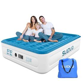 Sulduo 728944840222 Luxury Air Mattress Queen With Built In Pump 18ftft High Double Blow Up Mattre