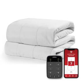 2143664 Sunbeam Polyester Wi-fi Connected Mattress Pad Electric Blanket 10 Heat Set
