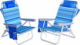 Ac1238 Sunnyfeel Beach Chairs For 31.5 X 21.6 2.6 Inches Light Blue Stripe-2set