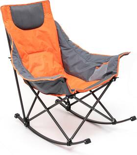 Ac2026 Sunnyfeel Oversized Rocking Camping Chair Fully Padded Patio 1 Pc Orange