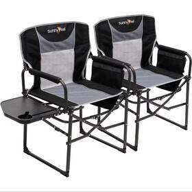 Ac3008f Sunnyfeel Camping Directors Lawn Chairs Black New Open Box Lot Of 2