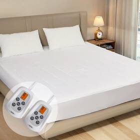 Zrn012wt Sunvivi Queen Size Heated Mattress Electric Bed Pad With 12-hour Ti