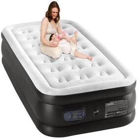 Sweetcrispy B0dfp7ph1n Twin Air Mattress - 16 Inflatable Blow Up Airbed Built-in High