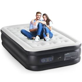 Swnqdc18inq Sweetcrispy Queen Air Mattress - 18 Inch Inflatable Blow Up Airbed With Built-in High Capacit