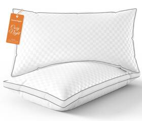 Sn-t10101-gr-k-2-n1 Sweetnight Bed Pillows King Size Set Of 2 Fluffy Luxury Hotel Collection Gus