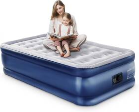 03062-1 Tanstrider Twin Air Mattress With Built In Pump 18 Inch Raised Blow Up Bed 3 Navy 03062-1 Tanstrider Twin Air Mattress With Built In Pump 18 Inch Raised Blow Up Bed 3 Navy