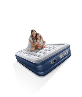 24476 Tanstrider Queen Air Mattress With Built In Pump 18 Inch Raised Blow Up Bed 3 Mins Quick