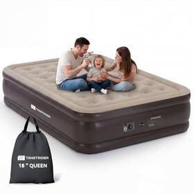 Kjfbd54040377 Tanstrider Queen Air Mattress With Built In Pump 18 Inch Raised Blow Up Bed 3 Mins Quick