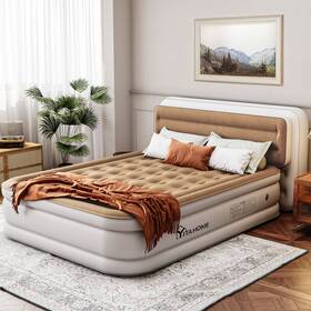 Beysh9vxak Taus 18ftft Queen Air Mattress With Built-in Headrest Inflatable Airbed For Outdoor