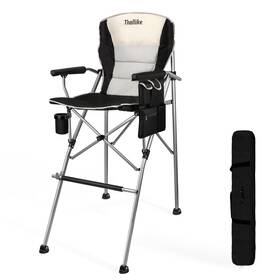 P08-jiagaodaoyanyi-bk Thallike Foldable Directors Makeup Salon High 50in X 24in 28in Black
