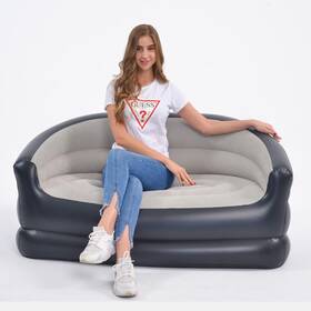 Tialoer 313048131118 Inflatable Couch Blow Up Air Sofa With Comfort Flocked Surface For Indoor/outdoo