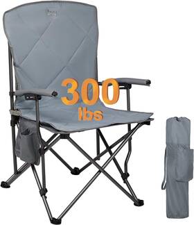 Timber Ridge 844093011051 Folding Camping Chair Removable Supports Up To 300 Lbs Grey