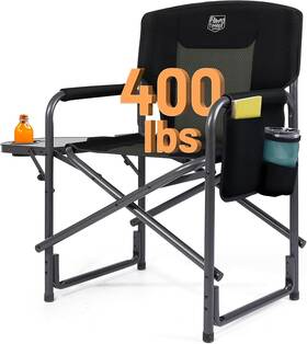 95200 Timber Ridge Aluminum Oversized Camping Chair 47d X 64w 87h Cm Black