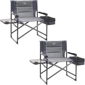 Fc850-95200c Timber Ridge Xxl Oversized Directors Chair 600lbs - Heavy Grey-2 Pack