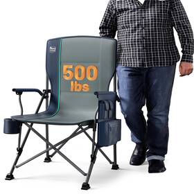 Tr-143xl-bl Timber Ridge Oversized Folding Camping Chair High X-large Blue-basic