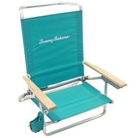 Sc590tb-310lwpdq4 Tommy Bahama 5-position Lay Flat Cup Holder And Towel 1-pack Turquoise Check