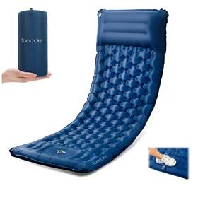 Tcispnb-0192 Toncoke Ultralight 4.7 In Thick Inflatable Camping Sleeping Pad With Built-in Pillow