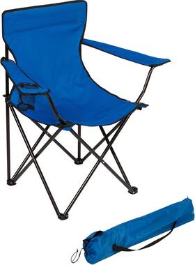 Trademark Innovations 641799705716 Folding Outdoor Beach Camp 18 Inch L X 31 W 32 H Blue
