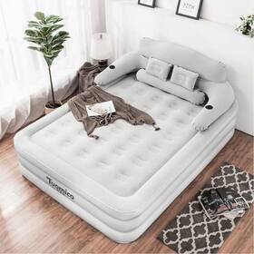 Tuomico 561874501494 Camping Air Bed With Backrest 2 Persons - Inflatable Mattress Folding