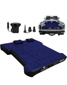 Umbrauto 445038497492 Air Mattress For 6-6.5ft Midsize Short Truck Beds Inflatable Airbed With Pump Navy