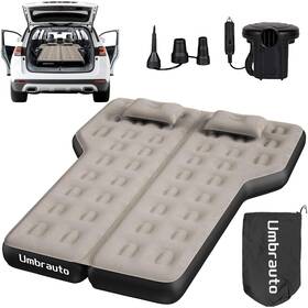 Air-3suv-gg-n Umbrauto Heavy-duty Suv Air Mattress With Quick-inflate Car Pump Durable 2-chamber Infla