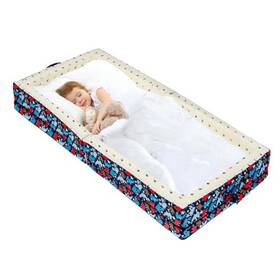 Um-tb00 Umoving 100% Cotton Inner Portable Foldable Toddler Travel Bed - Soft Foam Ocean Blue