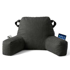 Yx01-186-grey Unisakey Portable Comfy Reading Pillows For Bed Sitting Up Grey Oeko-tex Velvet Back