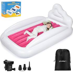 Ushma 313015638657 Inflatable Toddler Travel Bed Double-sided Kids Air Mattress Blow Up Mat