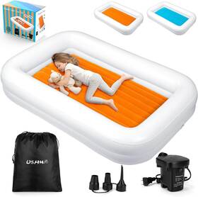 Usm-3 Ushma Toddler Travel Bed 4-side Reversible 2 Colors Kids Air Mattress Inflatable