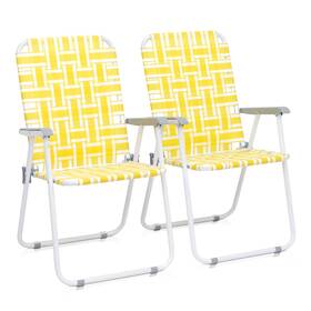 Vasitelan 749877906472 Patio Lawn Unfolded 22 Inch X22 X37.4 Folded X2.8 X34.5 Yellow