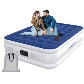 H0010-bu Vendricasa Full Air Mattress With Built-in Pump 18 Inch Raised Inflatable Bed Blow Up Mattr