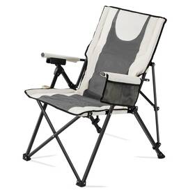 Vevor 197988158295 Heated Camping Chair 3 Heat Settings 22.83 In X 32.67 Beige Gray